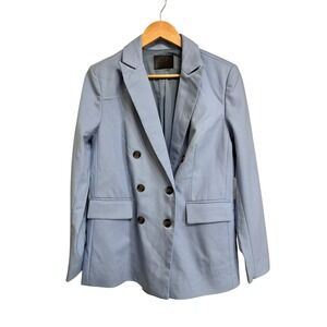 Blue‎ Revival Periwinkle Your Ex Boyfriends Blazer Double Breasted XS NEW